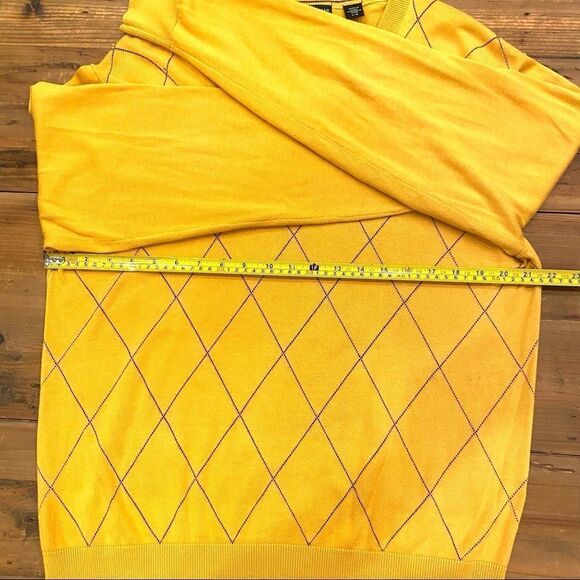 Greg Norman Golf Sweater Yellow V-Neck size Large - Picture 11 of 16